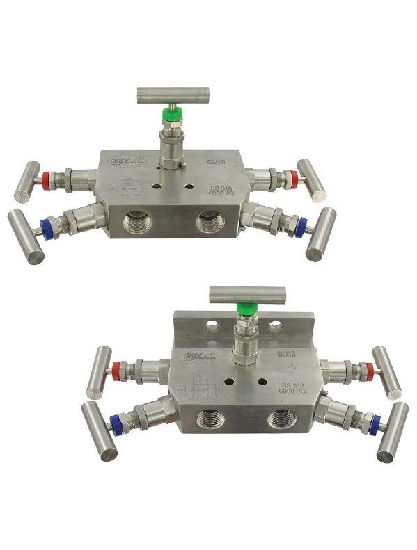 Dwyer Instruments BBV-22F | Flanged 5-valve manifold with top mounted vent valves - generaltechuae