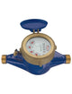 Dwyer Instruments WMT2-A-C-01-1 | 5/8" x 1/2" brass multi-jet water meter (GPM) | With pulse output | 1 Gal/pulse