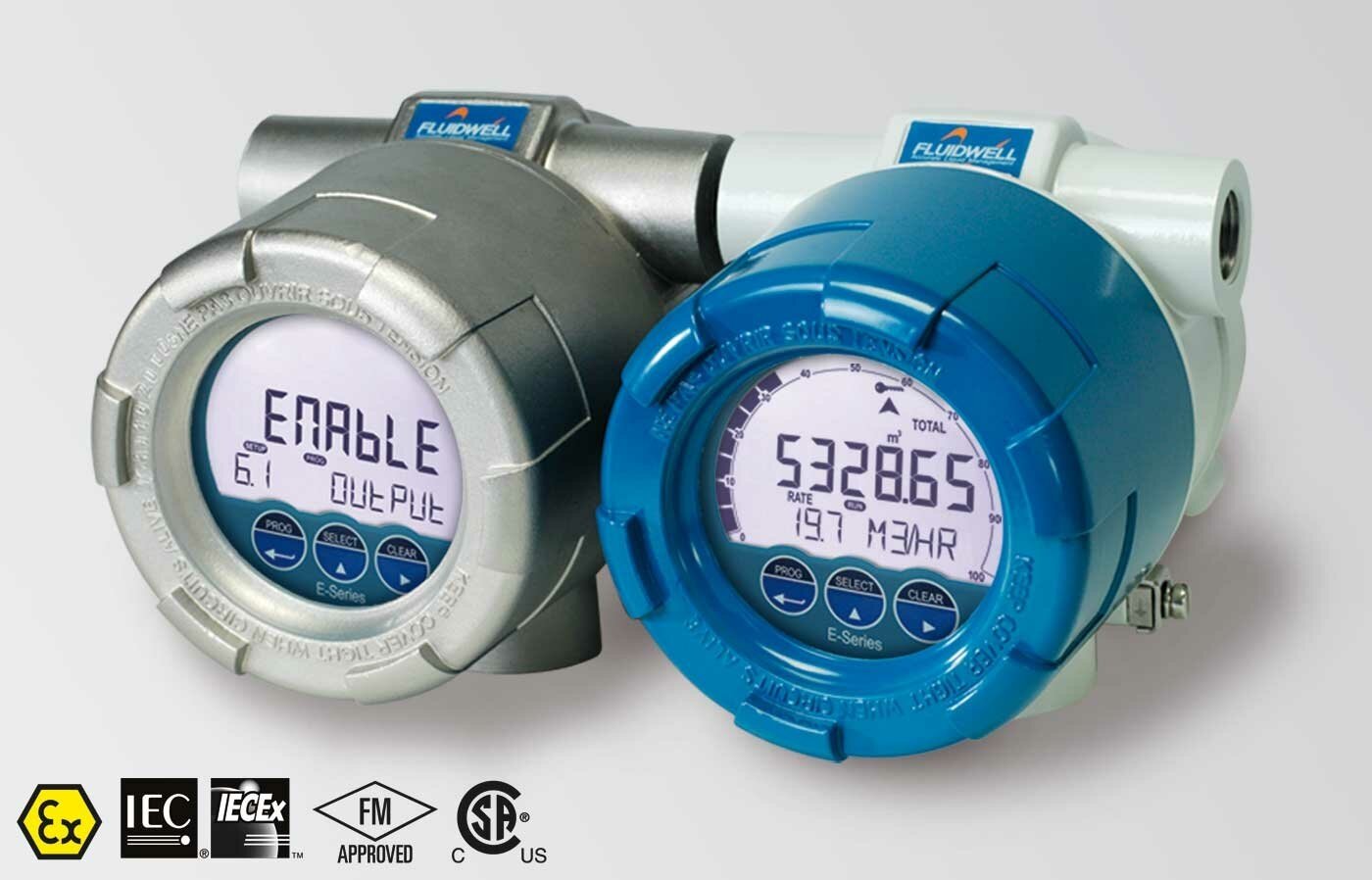 FLUIDEWELL E126-EG | Explosion proof - Multi-Purpose Indicator |  with temperature and pressure compensation for corrected volume | Ambient temperature aluminum enclosure: -40°C to +70°C (-40°F to 158°F). - generaltechuae