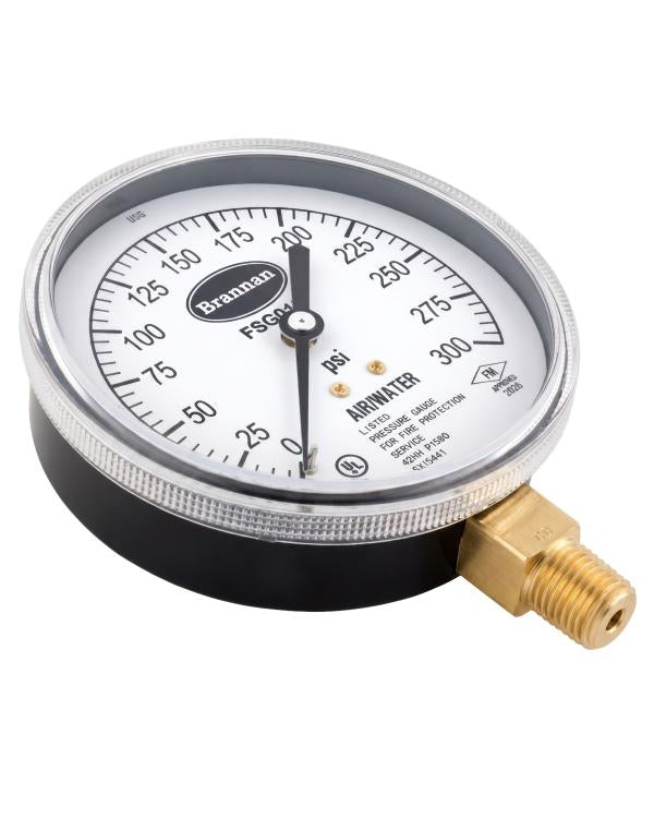 Brannan 36/502/1 | Fire Sprinkler Pressure Gauge | 0-300 psi psi/bar, Air/Water - generaltechuae (2)