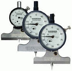 Gagemaker PD-3006 Pit Depth Gage w/ 6" Long Flat Base, AGD #2, 0-100 , Range 0.450" - generaltechuae