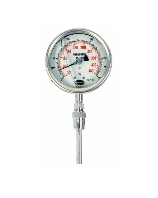 Brannan GT040 | Gas Actuated Dial Thermometer | -200 to +800 °C, SS 316 stem - generaltechuae
