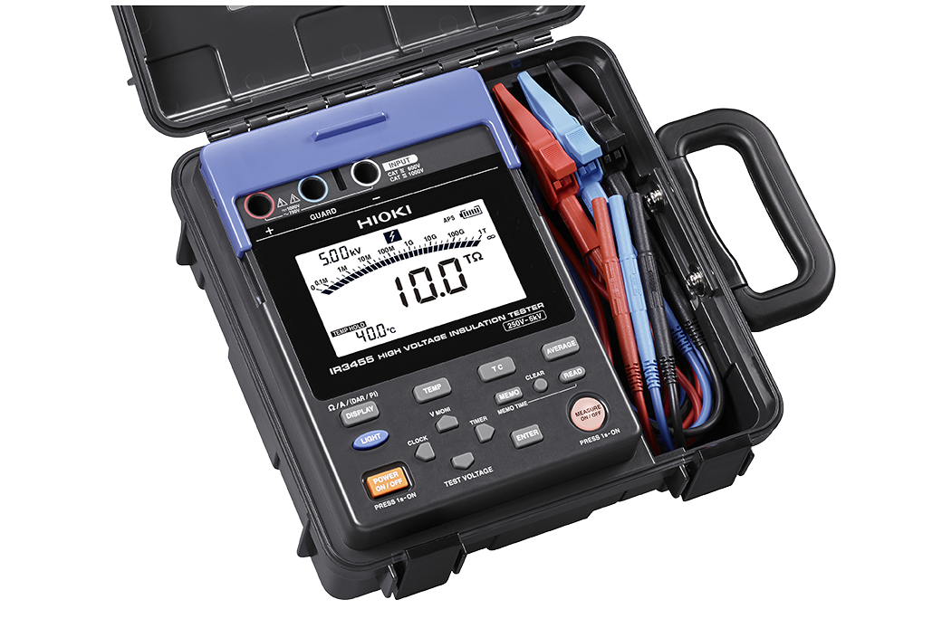 HIOKI IR3455 |  HIGH VOLTAGE INSULATION TESTER | Range 250 V to 5 kV/ 10 T©
