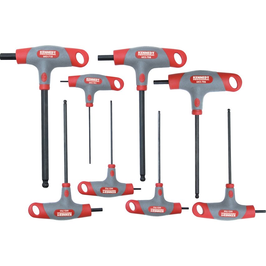 Kennedy 2.0-10.0mm T-HANDLED HEXAGON BALL DRIVER SET (8PC) - generaltechuae