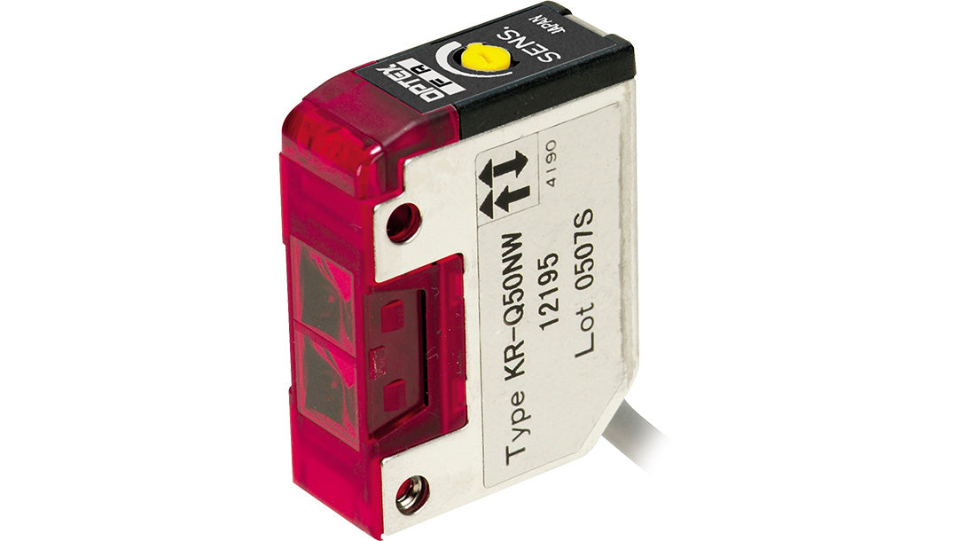 OPTEX FA KR-Q50N | SUS Protector Retro-Reflective Photoelectric Sensor | 10 to 500 mm, Narrow view, NPN, Cable