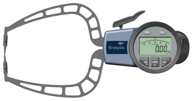 KROEPLIN K330S, 0 - 30 mm, DIGITAL EXTERNAL MEASURING GAUGE FOR GROOVES AND THICKNESS MEASUREMENT - generaltechuae