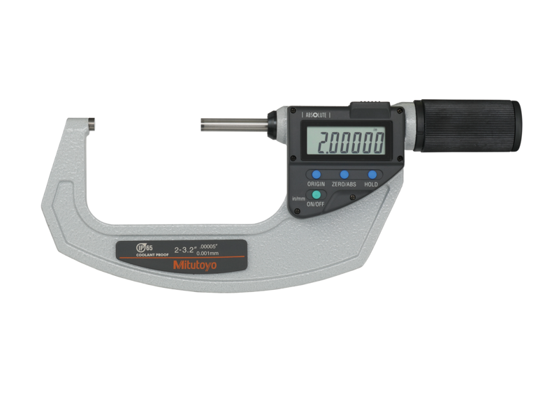 Mitutoyo 293-678-20 | Digital Absolute Micrometer QuickMike | Inch/Metric, Range 2 - 3.2" (50.8 - 81.28 mm) - generaltechuae
