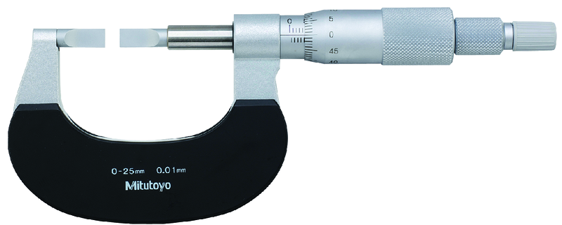Mitutoyo 122-104 Blade Micrometer, Hardened Steel Blade 75-100mm, 0.75mm Blade - generaltechuae