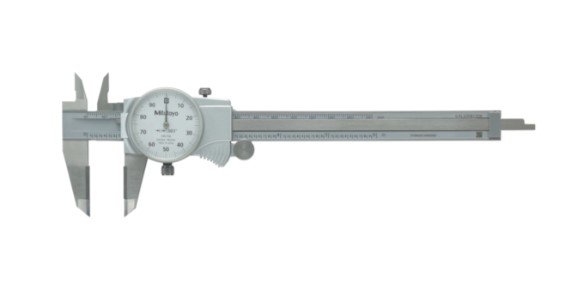 Mitutoyo 505-736 | Dial Caliper | Series 505 | OD Carbide Tipped Jaws | Graduation 0.001 Inch | Accuracy ±0.001 Inch | Range 0 - 6 Inch | Weight 175 g - generaltechuae