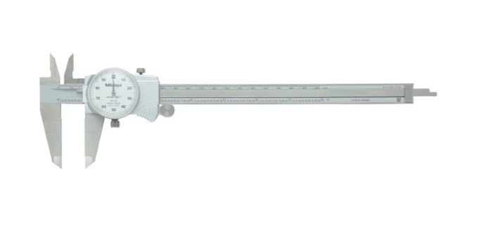 Mitutoyo 505-743J | Dial Caliper | Series 505 | Type Silver Cover | Graduation 0.001 Inch | Acuracy ±0.002 Inch | Range 0 to 8 Inch | Weight 185 g - generaltechuae