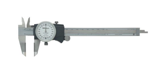 Mitutoyo 505-744 | Dial Caliper | Series 505 | OD Carbide Tipped Jaws | Graduation 0.001 Inch | Accuracy ±0.001 Inch | Range 0 to 6 Inch | Weight 175 g - generaltechuae