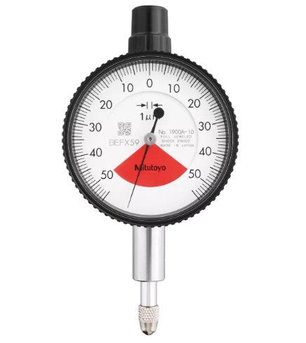 Mitutoyo 1900A-72 | Dial Gauge | Lug Back | ISO Type | Series 1 | One Revolution | Jewelled Bearing | Graduation 0.001 mm | Range 0.1 mm - generaltechuae