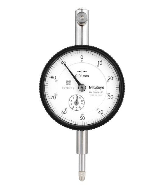 Mitutoyo 2046A-80 | Dial Gauge | Lug Back | ISO Type | Series 2 | Peak Hold Type | Graduation 0.01mm | Range 10mm - generaltechuae