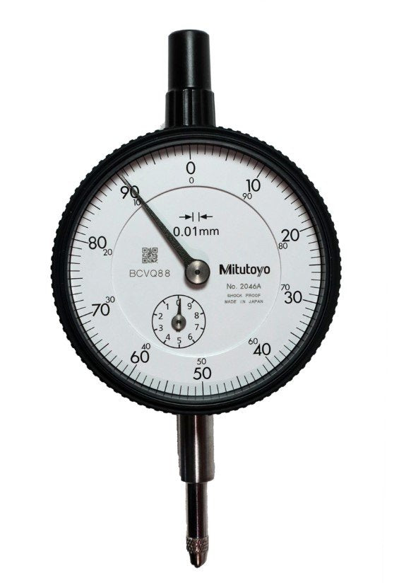 Mitutoyo 2046AB-09 | Dial Gauge | Flat Back | ISO Type | Series 2 | Graduation 0.01 mm | Range 10 mm - generaltechuae