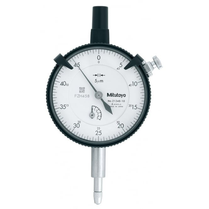 Mitutoyo 2124S-10 Standard Dial Indicator Range 5mm, Graduation 0.005 mm - generaltechuae
