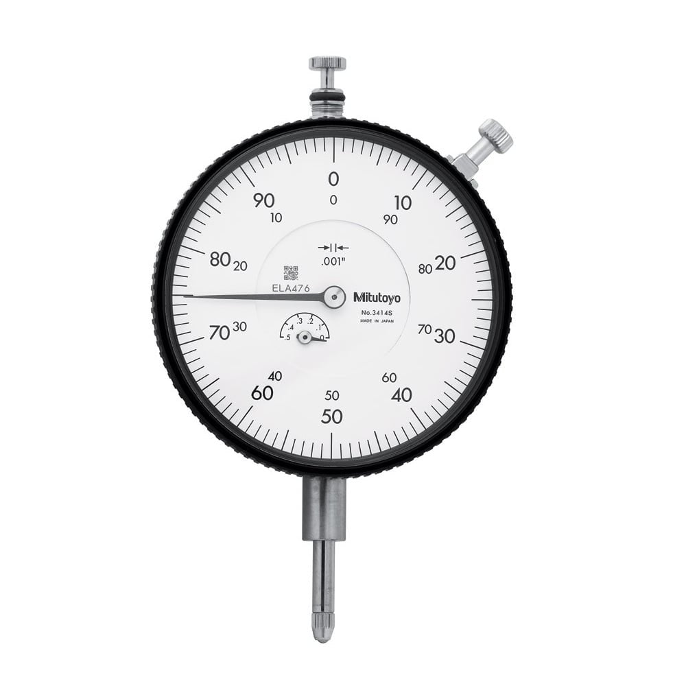Mitutoyo 3414S Large Diameter Dial Indicator, Range  0.5", Graduation .001" - generaltechuae