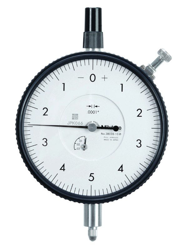 Mitutoyo 3803AB-10 | Dial Gauge | Flat Back | ANSI/AGD Type | Series 3 | Jewelled Bearing | Graduation 0.0001 inch | Range 0.025 inch - generaltechuae