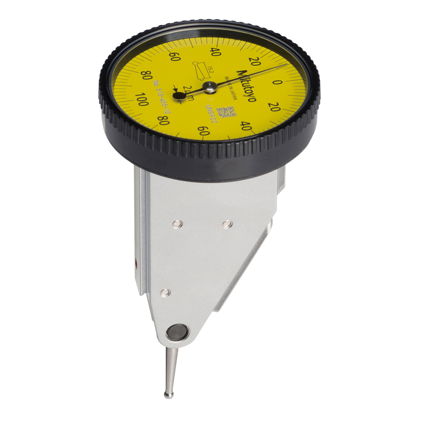 Mitutoyo 513-455-10T | Dial Test Indicator | Vertical Type | Series 513 | Full Set | Swivel Clamp | Stem 4/8 mm | Graduation 0.002 mm | Range 0.2 mm - generaltechuae