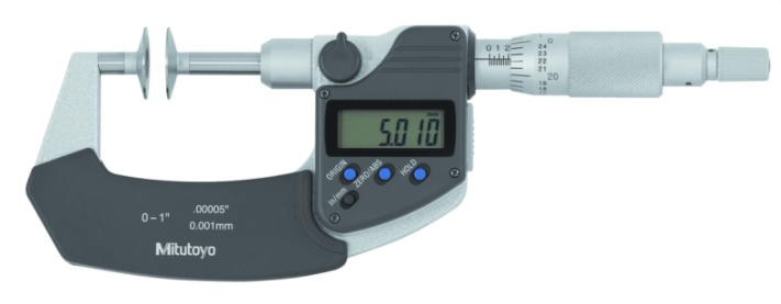 Mitutoyo 369-353-30 Digital Disc Micrometer, IP65 Inch/Metric, 3-4", Non-Rotating Spindle, Disk=20mm - generaltechuae