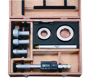 Mitutoyo 468-978 Digital 3-Point Internal Micrometer Set 0.8 - 2", Interchange. Head IP65, TIN - generaltechuae