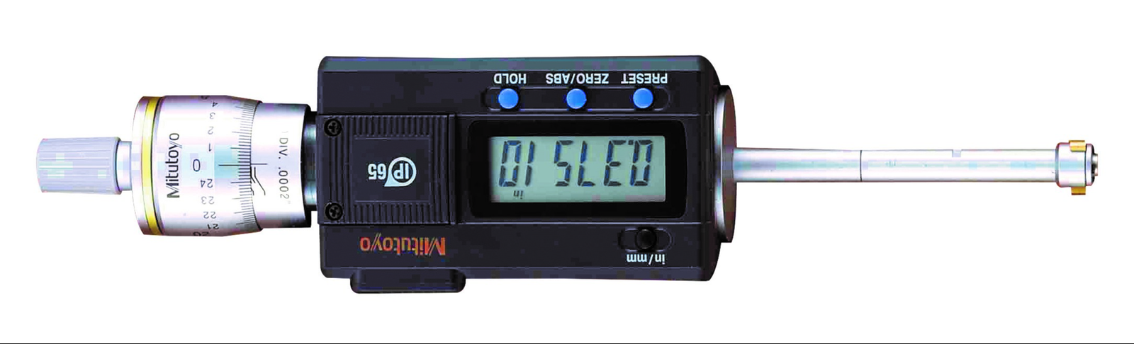 Mitutoyo 468-265 Digimatic Holtest Three-Point Bore Micrometer, Range .65 - .8" (16.51 - 20.32 mm)