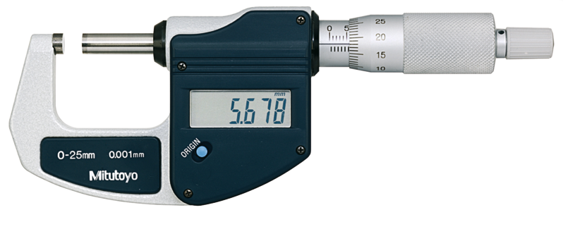 Mitutoyo 293-821 Digital Micrometer 0-25mm, w/o Data Output - generaltechuae