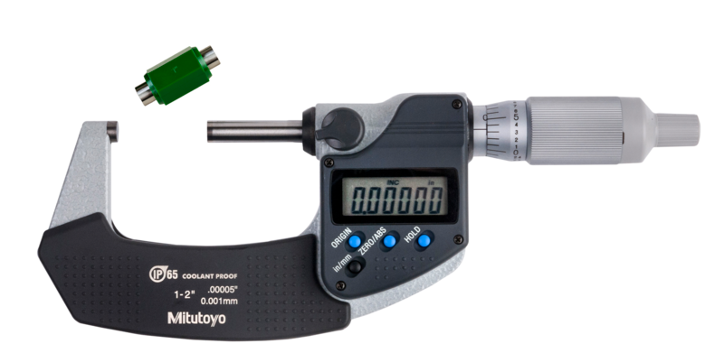 Mitutoyo 293-345-30 | Digital Micrometer IP65 | Inch/Metric Range 1 - 2" (25.4 - 50.8 mm) | w/o Output, Ratchet Thimble - generaltechuae