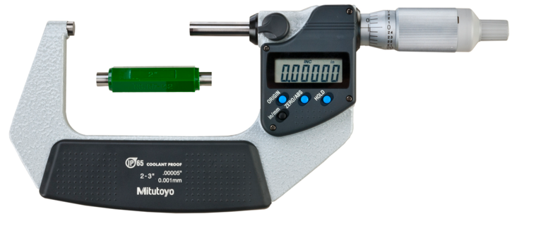 Mitutoyo 293-346-30 | Digital Micrometer IP65 | Inch/Metric Range 2 - 3" (50.8 - 76.2 mm) | w/o Output, Ratchet Thimble - generaltechuae