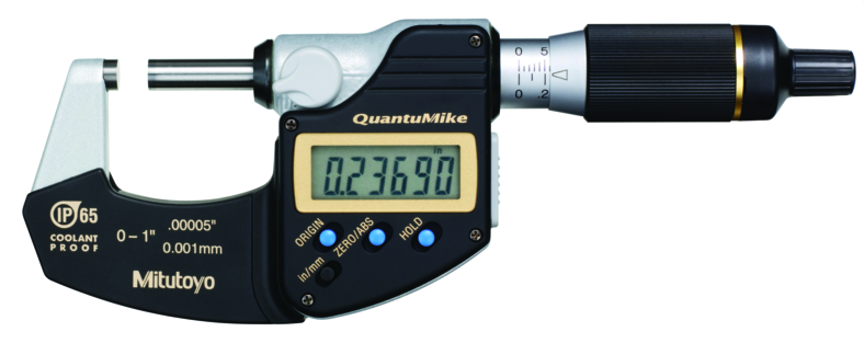 Mitutoyo 293-180-30 | Digital Micrometer QuantuMike IP65 Inch/Metric |Range 0 - 1" (0 - 25.4 mm) - generaltechuae