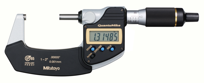 Mitutoyo 293-186-30 | Digital Micrometer QuantuMike IP65 Inch/Metric | Range 1 - 2" (25.4 - 50.8 mm), w/o Output - generaltechuae