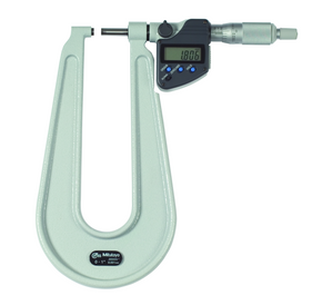 Mitutoyo 389-361-30 Digital Sheet Metal Micrometer IP65 Inch/Metric, 0-1", Spherical Anvil - generaltechuae