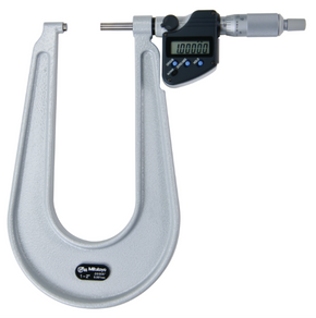 Mitutoyo 389-372-30 Digital Sheet Metal Micrometer IP65 Inch/Metric, 1-2", Spherical Anvil/Spindle - generaltechuae