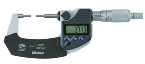 Mitutoyo 331-351-30 Digital Spline Micrometer IP65 Inch/Metric, 0-1", 3mm Measuring Face - generaltechuae