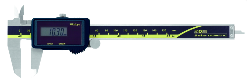 Mitutoyo 500-474 Digital ABS Solar Caliper, Inch/Metric, 0-6" - generaltechuae