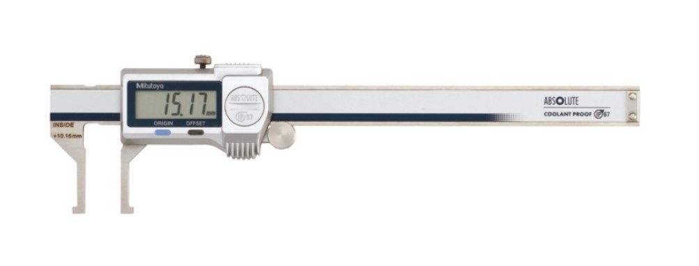 Mitutoyo 573-645-20 | Digital ABS Inside Caliper | Series 573 | With Thumb Roller and Data Output | Offset 10 mm | Range 10.1 to 160 mm | Weight 147 g