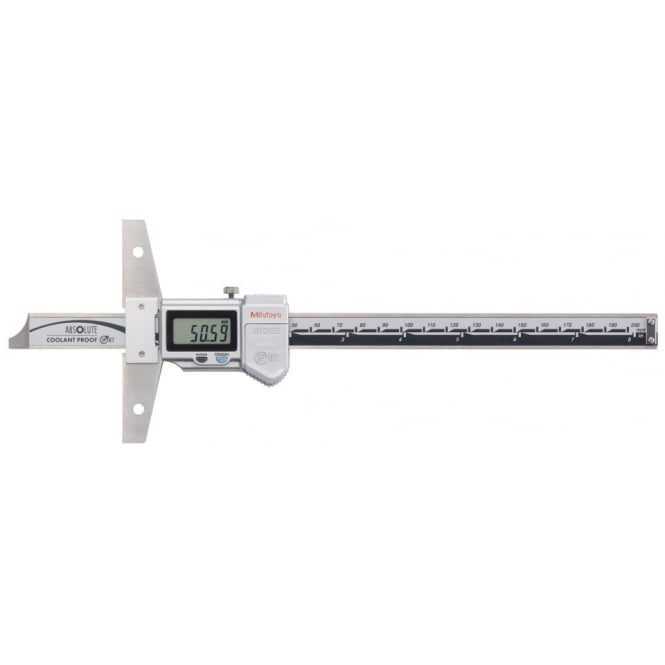 Mitutoyo 571-262-10 ABSOLUTE Digimatic Coolant Proof Depth Gauge 0-200mm / 0-8", Resolution 0.01 mm (.0005")