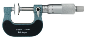 Mitutoyo 123-101 Disc Micrometer, Hardened Steel Disks 0-25mm, Disk=20mm - generaltechuae