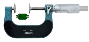 Mitutoyo 123-126 Disc Micrometer, Hardened Steel Disks 1-2", Disk=20mm - generaltechuae