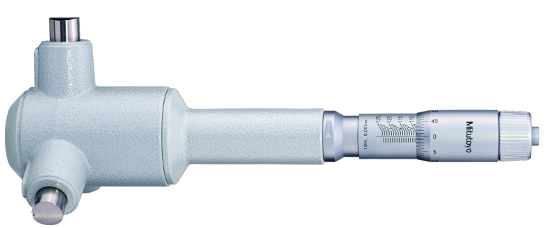 Mitutoyo 368-876, 3-Holtest (Type II) Three-Point Bore Micrometer Economy Type, Range 6 - 7", Graduation.0002" - generaltechuae