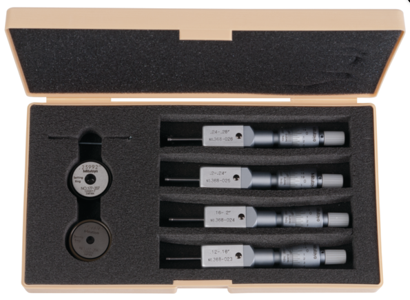 Mitutoyo 368-927 3-Point Internal Micrometer Holtest Set 0.12-0.28" (3 pcs.) - generaltechuae