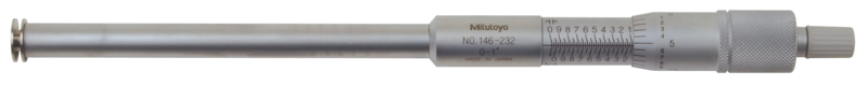 Mitutoyo 146-232 Groove Micrometer, Non-Rotating Spindle 0-1", 0.5" Flange - generaltechuae