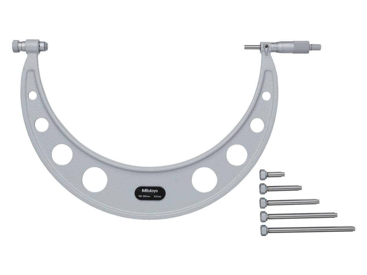 Mitutoyo 104-136A | Interchangeable Anvil Micrometer | Range 150 - 300 mm Metric | Graduation 0.01 mm - generaltechuae