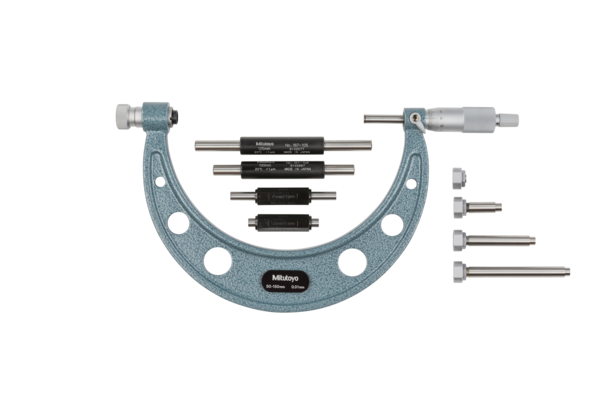 Mitutoyo 104-161A | Interchangeable Anvil Micrometer | Range 50 - 150 mm Metric | Graduation 0.01 mm - generaltechuae