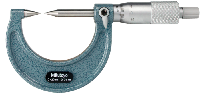 Mitutoyo 112-237 Point Micrometer with Carbide Tip 0-1", 30° Tip - generaltechuae