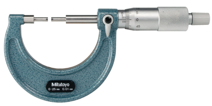 Mitutoyo 111-115 Spline Micrometer 0-25mm, 3mm Measuring Face - generaltechuae