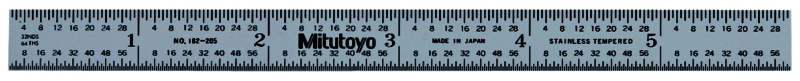 Mitutoyo 150mm/6 Metric Steel Rule - generaltechuae