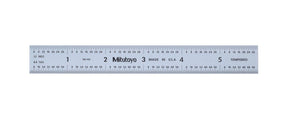 Mitutoyo 182-103 | Steel Rule | Wide Rigid Rule | Series 182 | Accuracy ±0.006 Inch | Width 0.75 Inch | Range 0 to 6 Inch