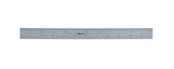 Mitutoyo 182-124 | Steel Rule | Wide Rigid Rule | Series 182 | Accuracy ±0.006 Inch | Width 1.0 Inch | Range 0 to 12 Inch - generaltechuae