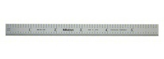 Mitutoyo 182-208 | Steel Rule | Fully-Flexible Rule | Series 182 | Metric or Inch | Accuracy ±0.006 inch | Width 0.5 inch | Range 150mm or 6 inch - generaltechuae