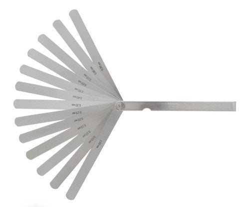 Mitutoyo 184-301S | Thickness or Feeler Gauge | Series 184 | Number of Leaves 13 | Blade Length 150 mm| Range 0.05 to 1 mm - generaltechuae